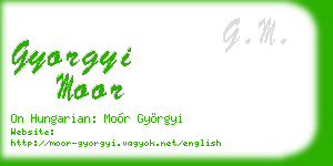 gyorgyi moor business card
