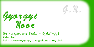 gyorgyi moor business card